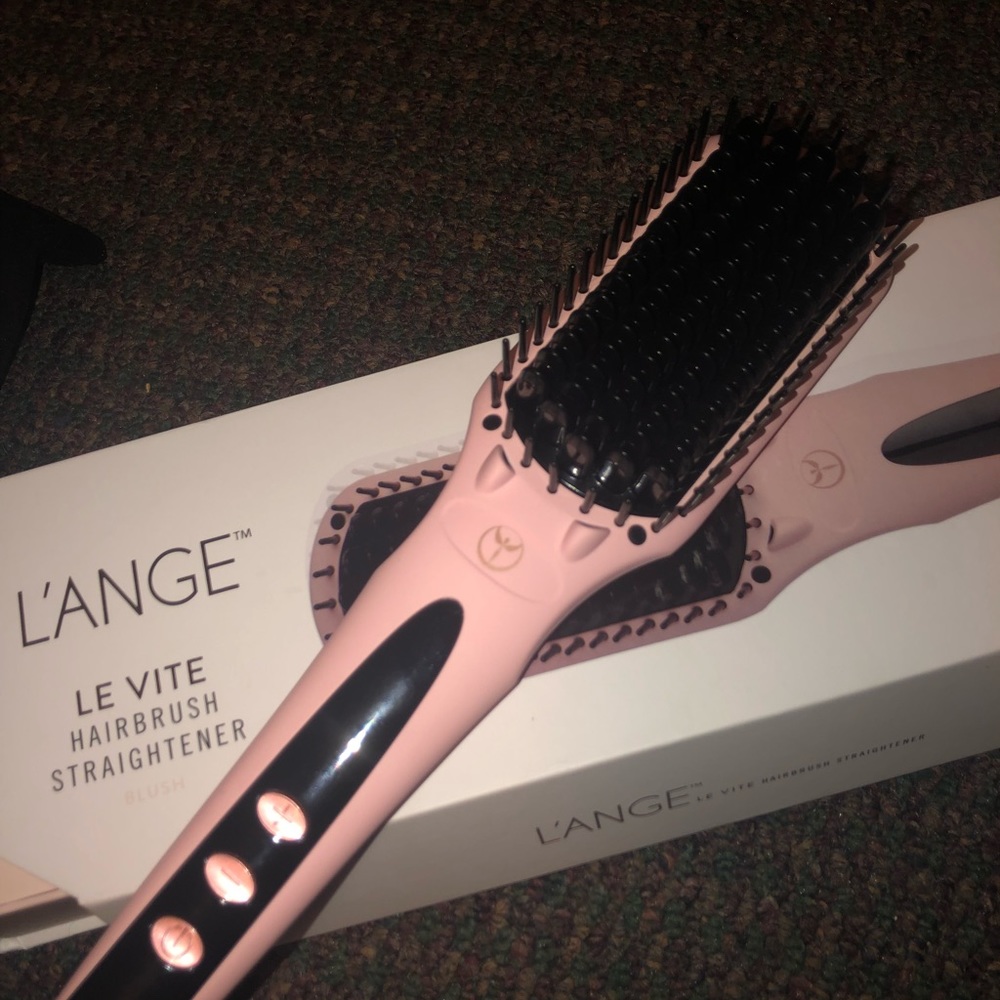 Hair straightening brush